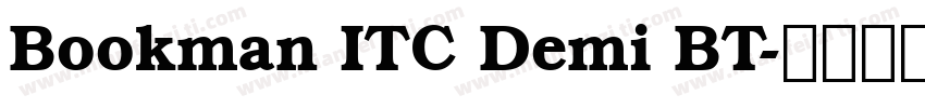 Bookman ITC Demi BT字体转换